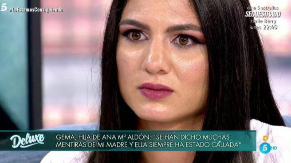 Gema Aldón, en el plató del Deluxe