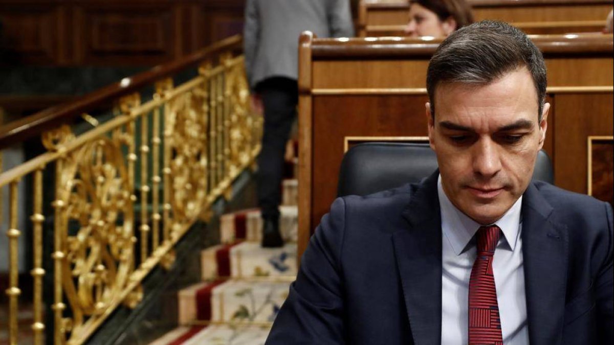 Pedro Sánchez el pasado miércoles en el Congreso.