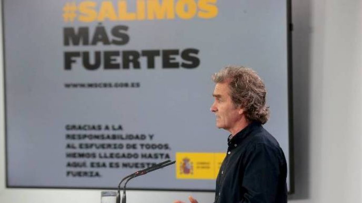Fernando Simón, en una de sus comparecencias en La Moncloa.