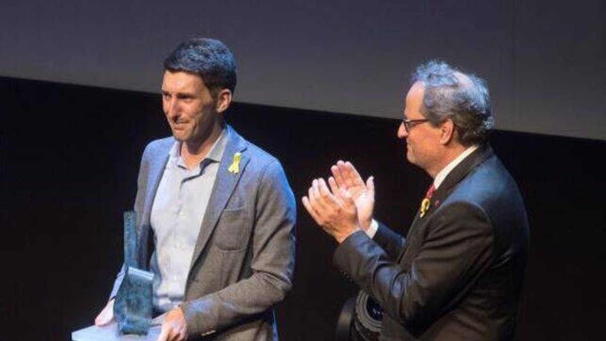 Quim Torra junto a Oriol Mitjà.