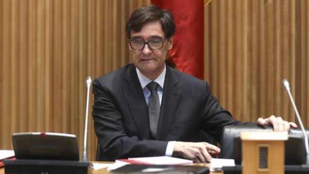 El ministro de Sanidad, Salvador Illa, en una de sus comparecencias en el Congreso.