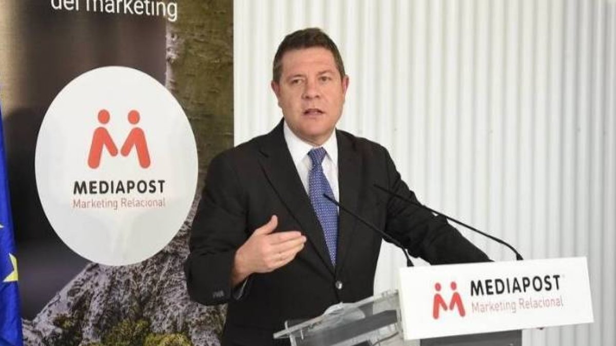 El presidente de Castilla-La Mancha, este miércoles en un acto institucional.