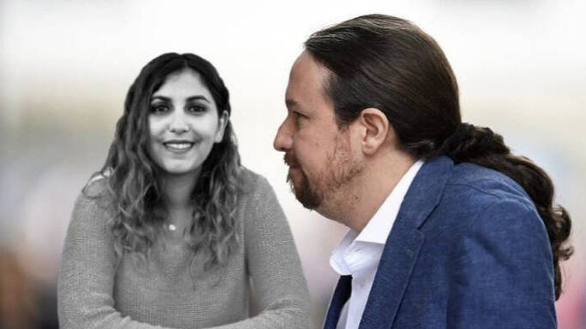 Dina Bousselham y Pablo Iglesias