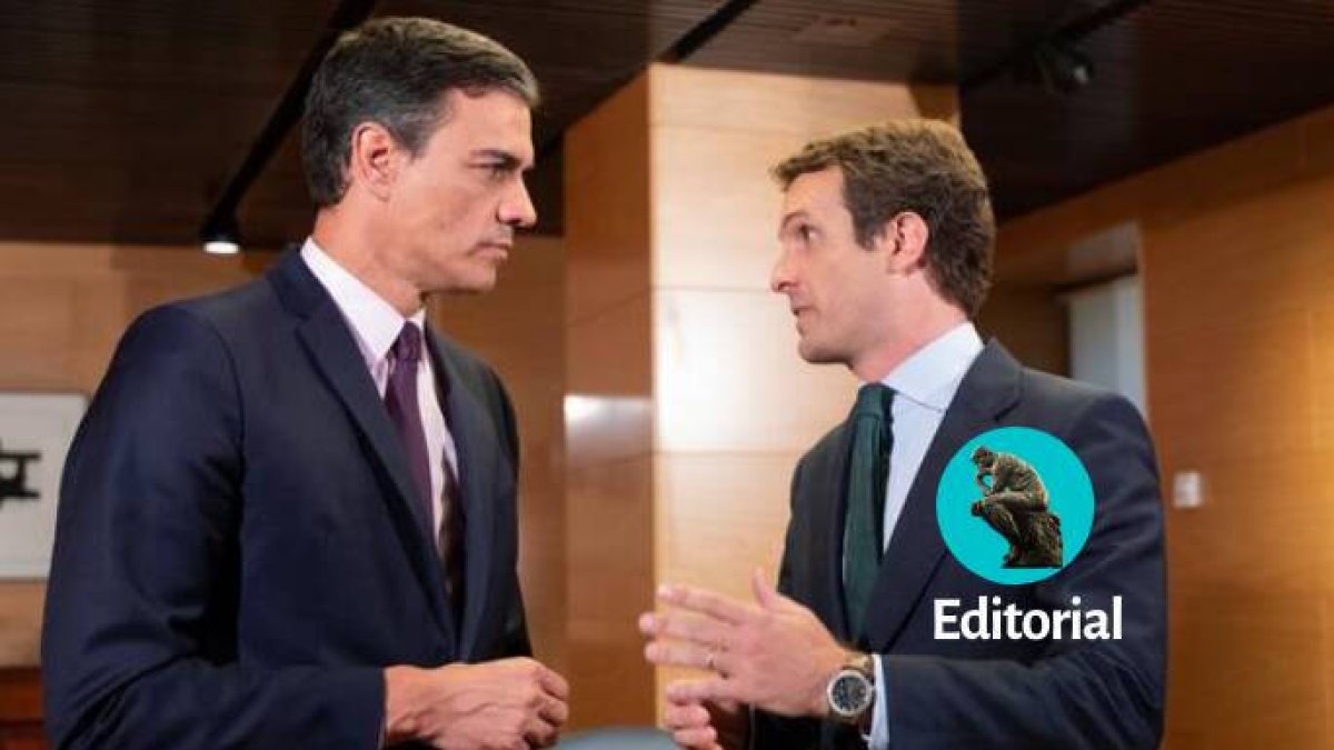 Pedro Sánchez y Pablo Casado, hace dos años