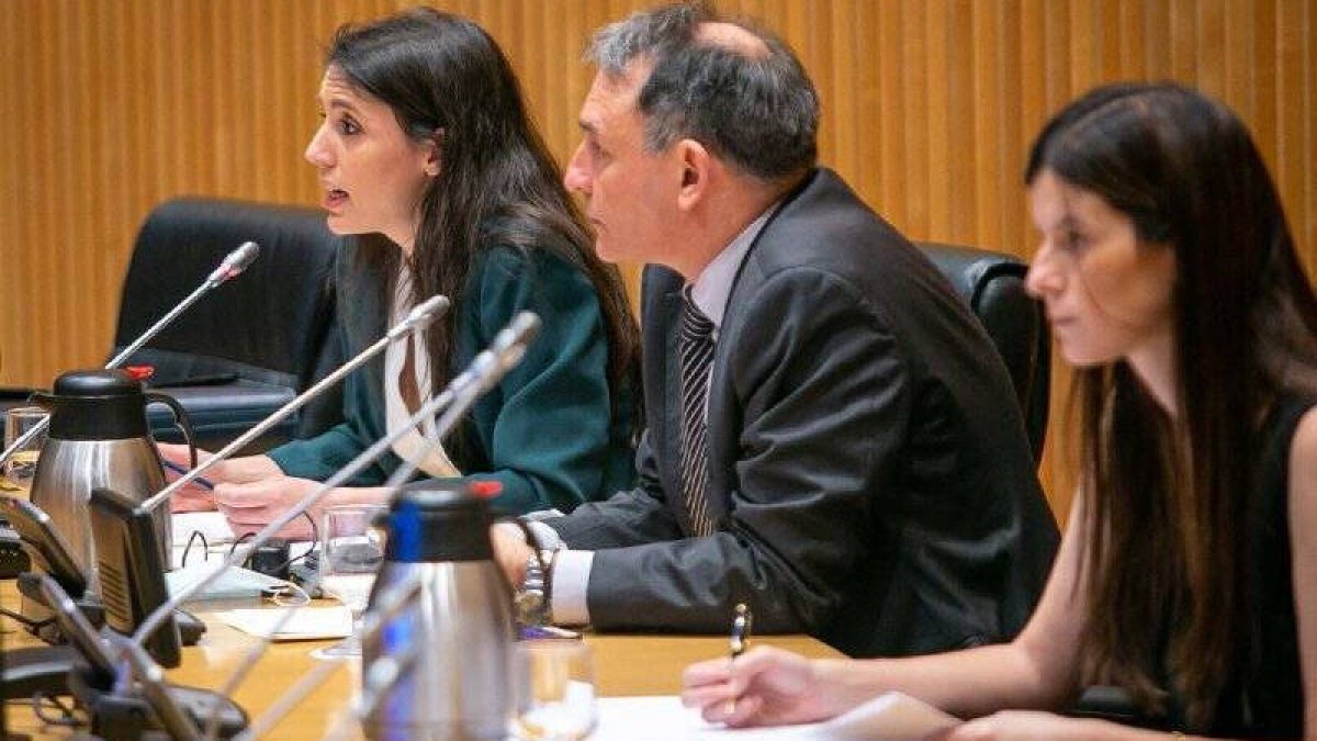Irene Montero en la Comisión de Reconstrucción del Congreso de los Diputados