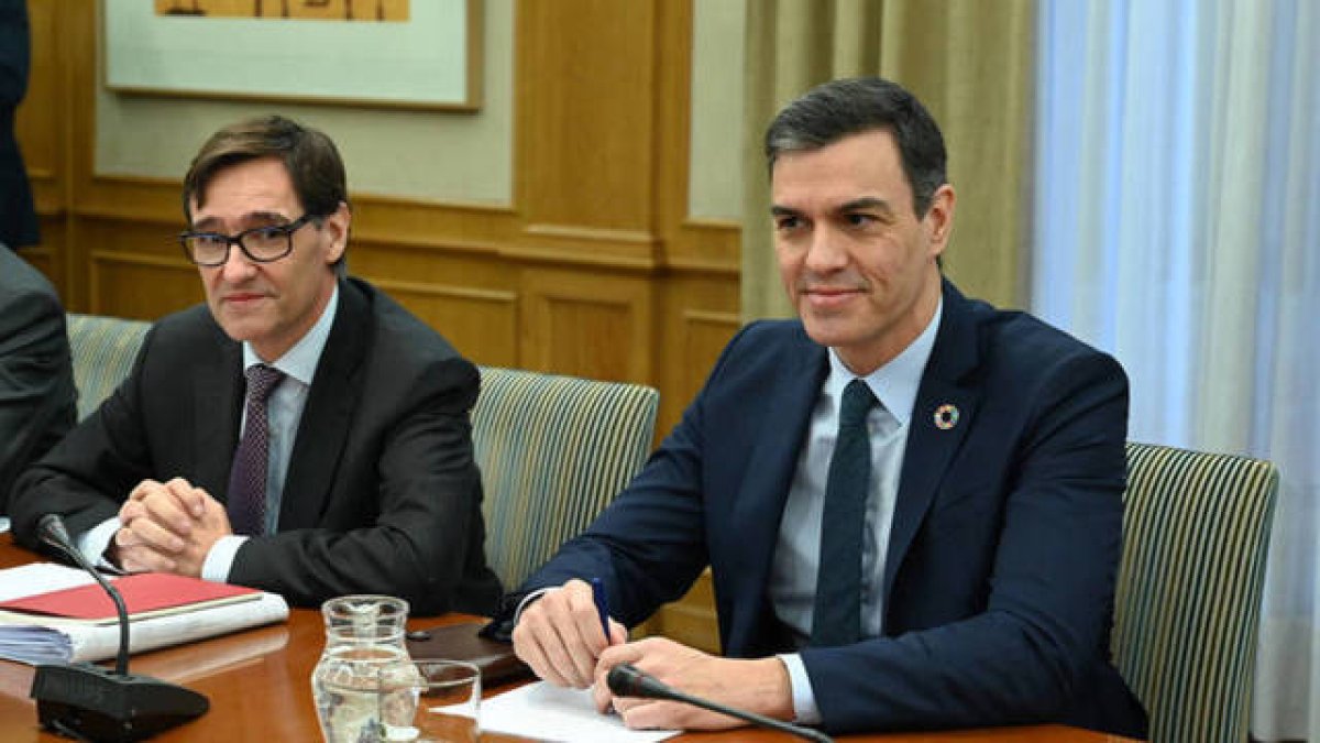 Salvador Illa y Pedro Sánchez.