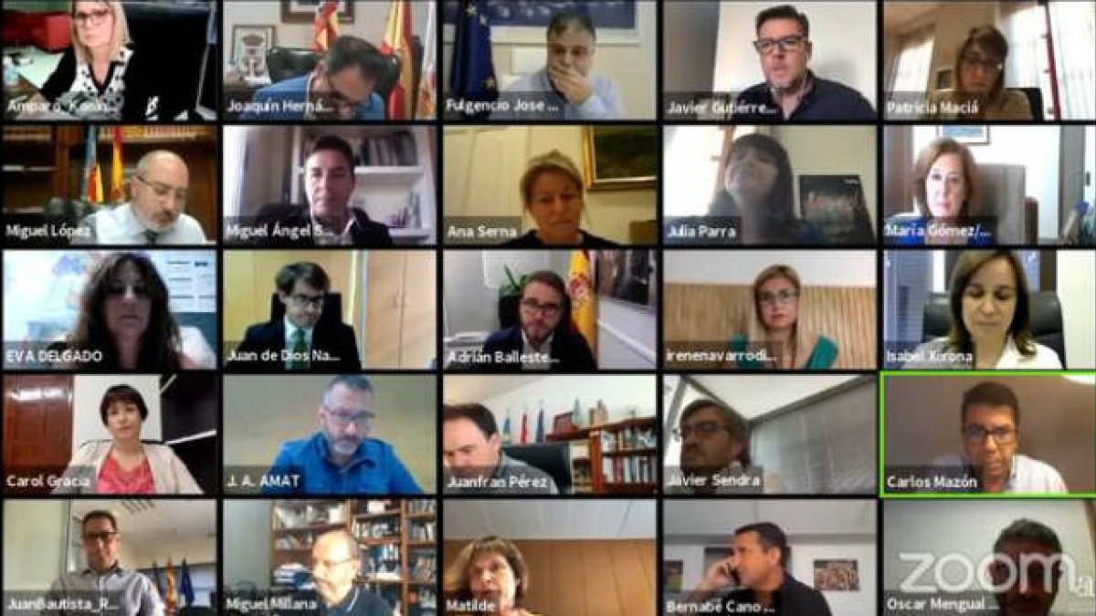 Esta mañana se ha celebrado el pleno telemático de octubre en la Diputación de Alicante
