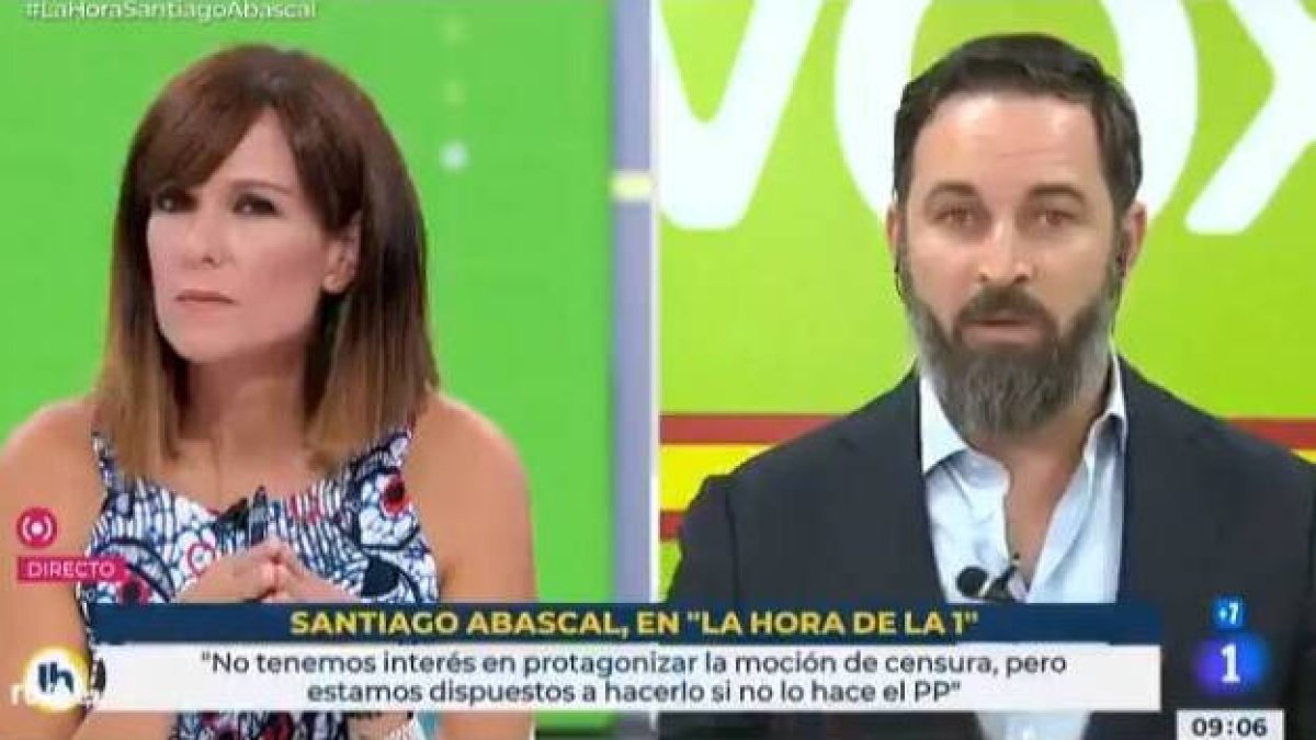 Santiago Abascal se enzarza con Mónica López tras una nueva encerrona en TVE