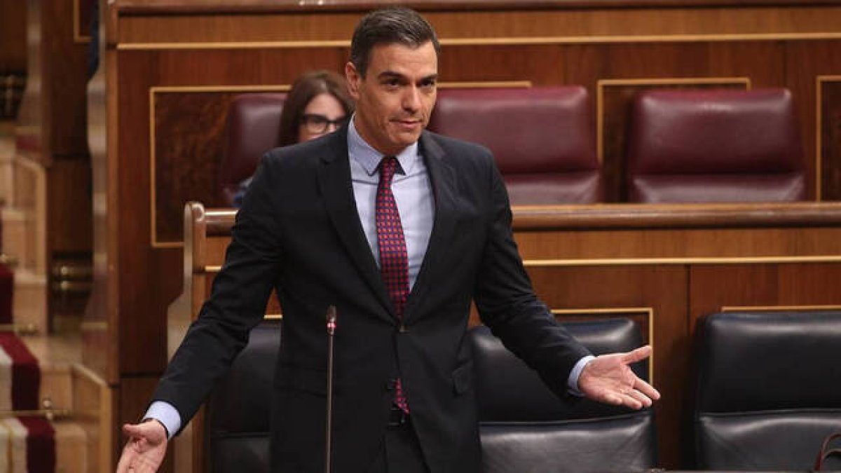 Pedro Sánchez, en el Congreso.