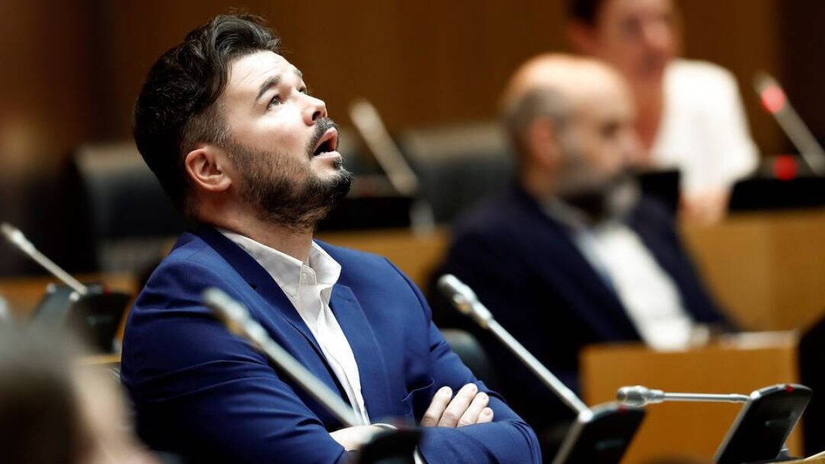 El portavoz de ERC, Gabriel Rufián