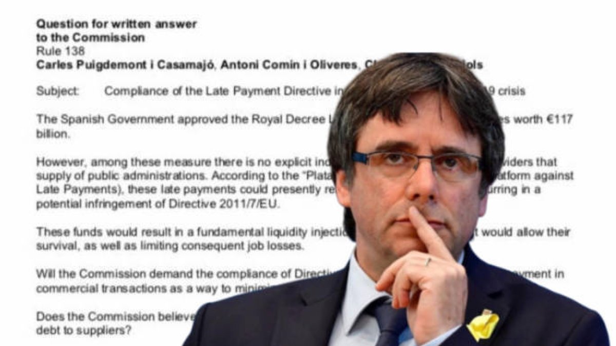 La carta que los fugados del procés han remitido al Parlamemto Europeo.