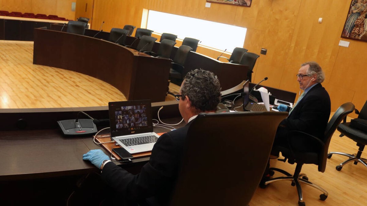 El alcalde de Benidorm durante el último pleno.