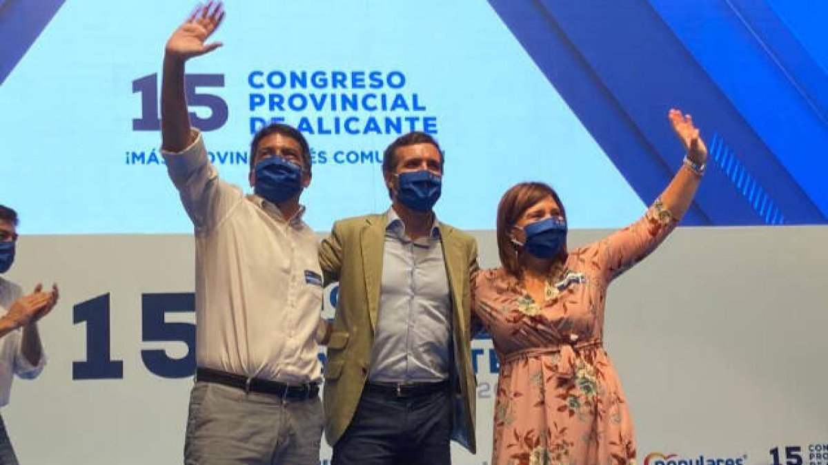 Mazón, Casado e Isabel Bonig.