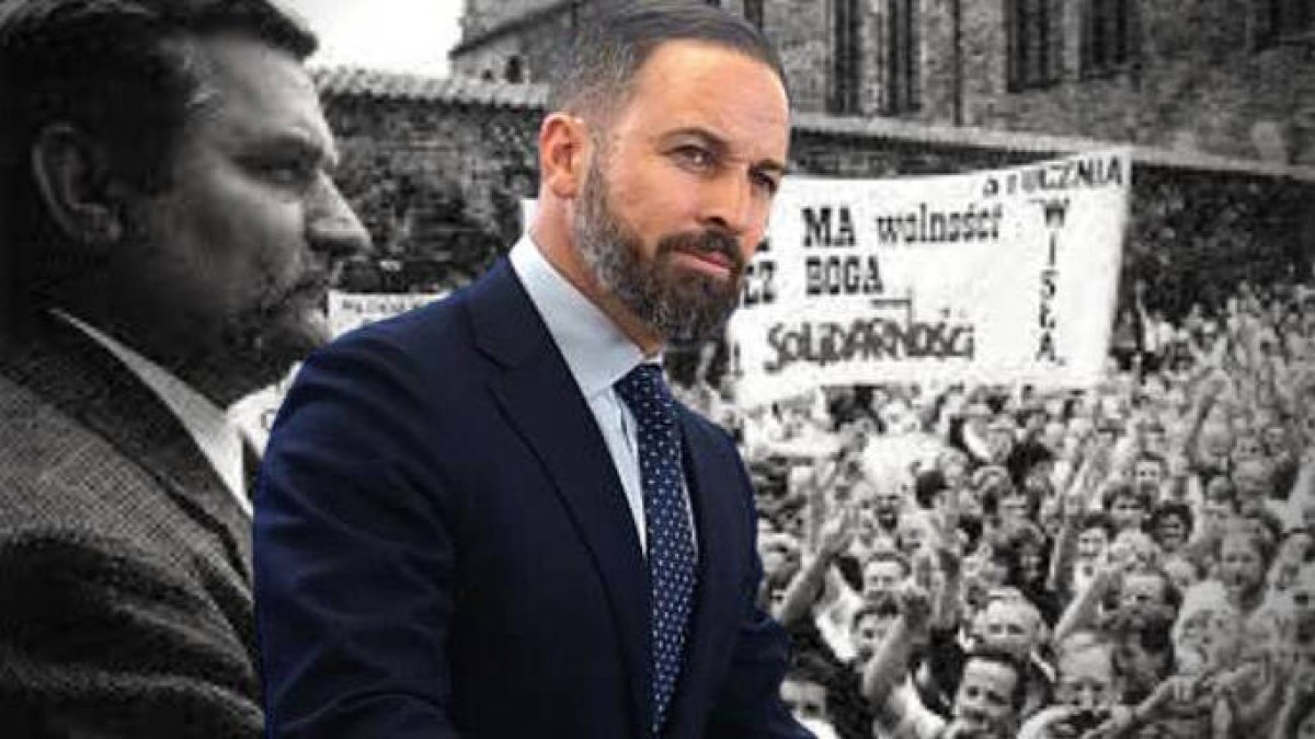 Abascal, sobre una imagen del sindicato cristiano de Lech Walesa en la Polonia de los 80