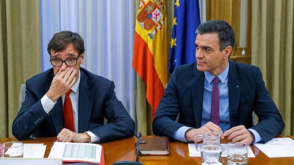 Salvador Illa y Pedro Sánchez