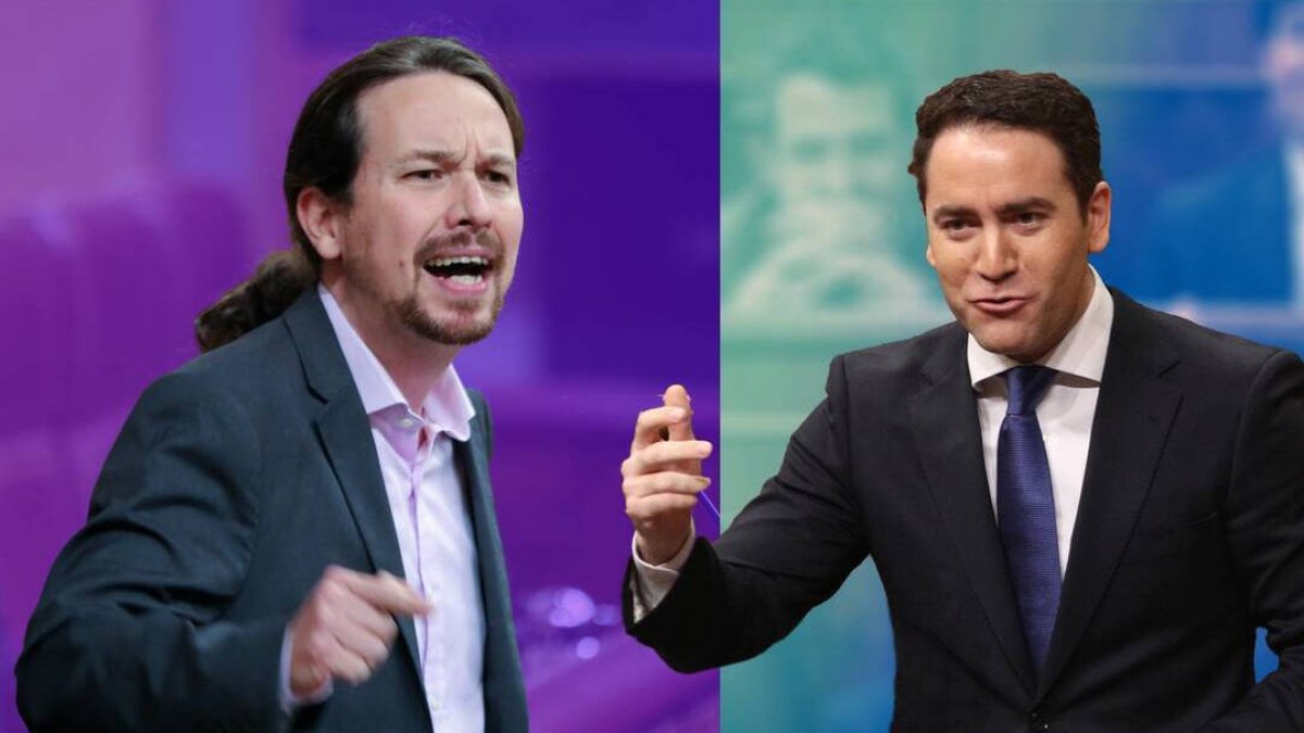 Pablo Iglesias y Teodoro García Egea. Foto: EP