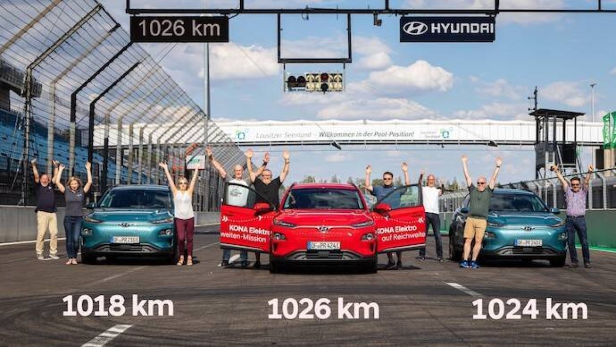 Hyundai rompe la barrera de los 1.000kms con el Kona eléctrico