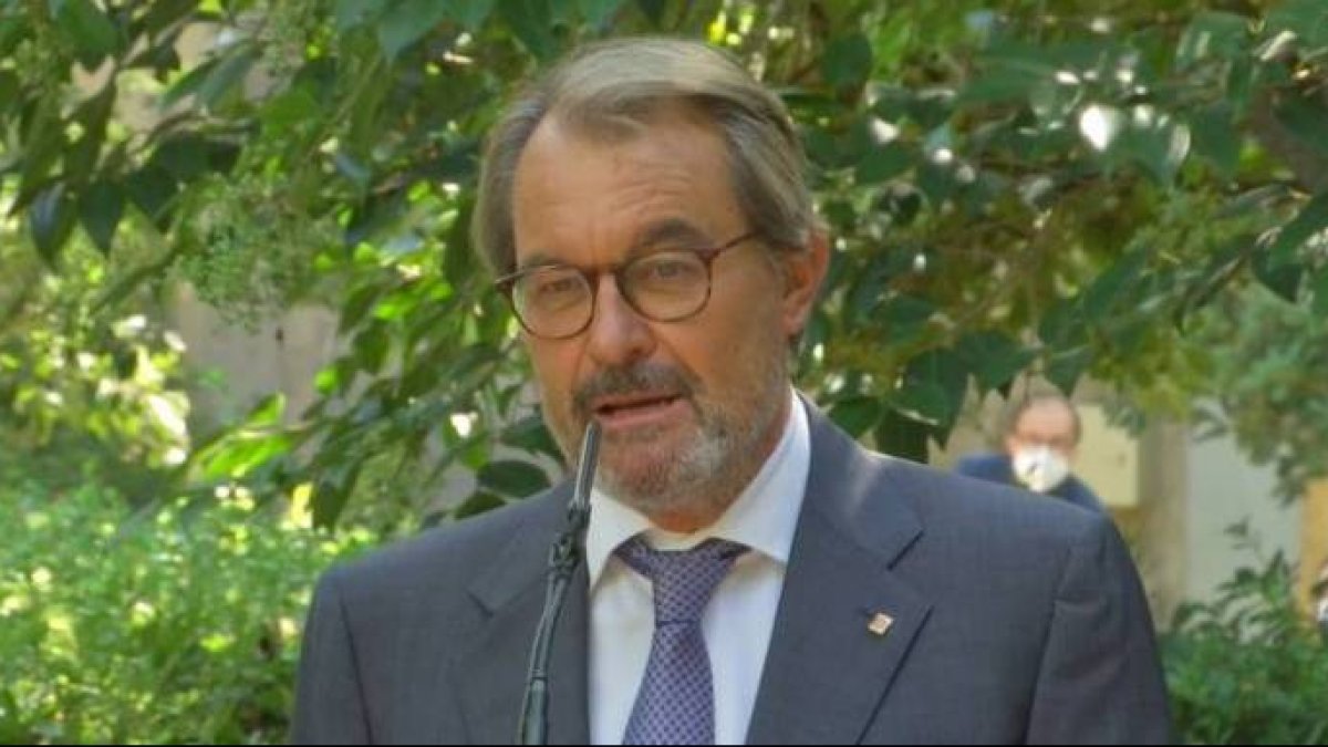 Artur Mas, en su comparecencia de este lunes.