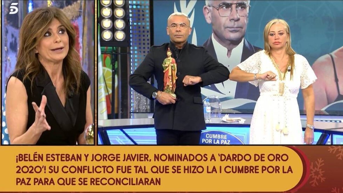 Gema López, Jorge Javier Vázquez y Belén Esteban