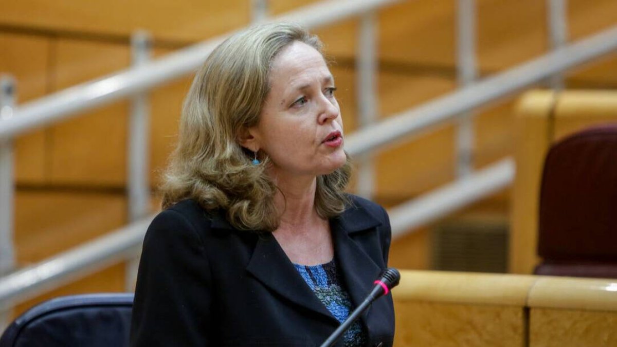 Nadia Calviño, en el Senado recientemente