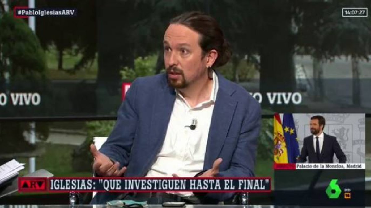 Pablo Iglesias, este miércoles en La Sexta.