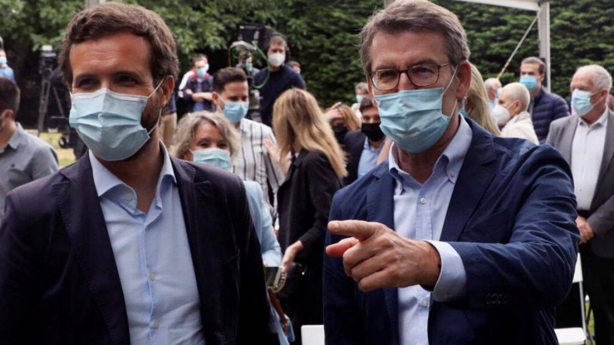 Feijóo y Casado el pasado fin de semana en Galicia.