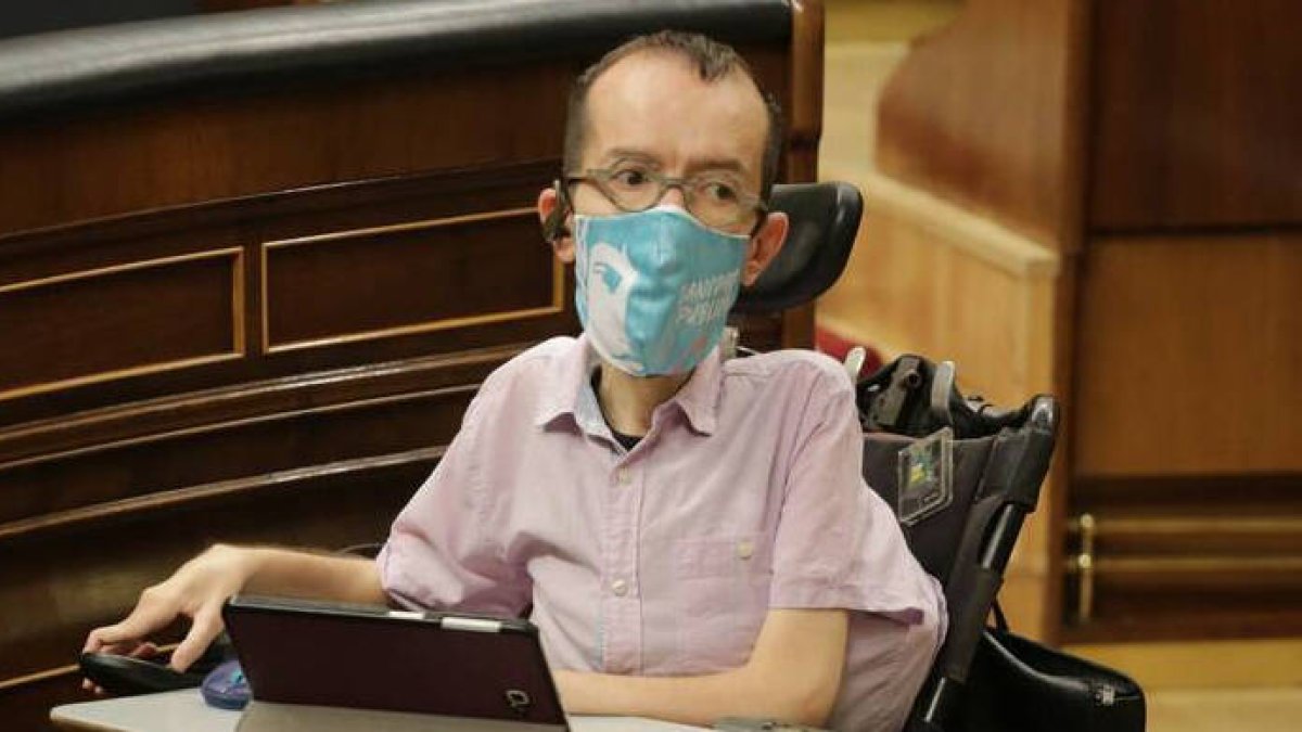 Pablo Echenique, en el Congreso de los Diputados