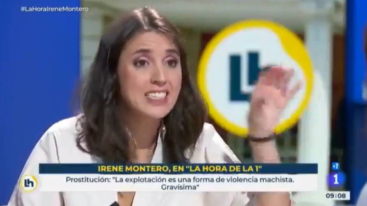 Irene Montero, en La hora de la 1