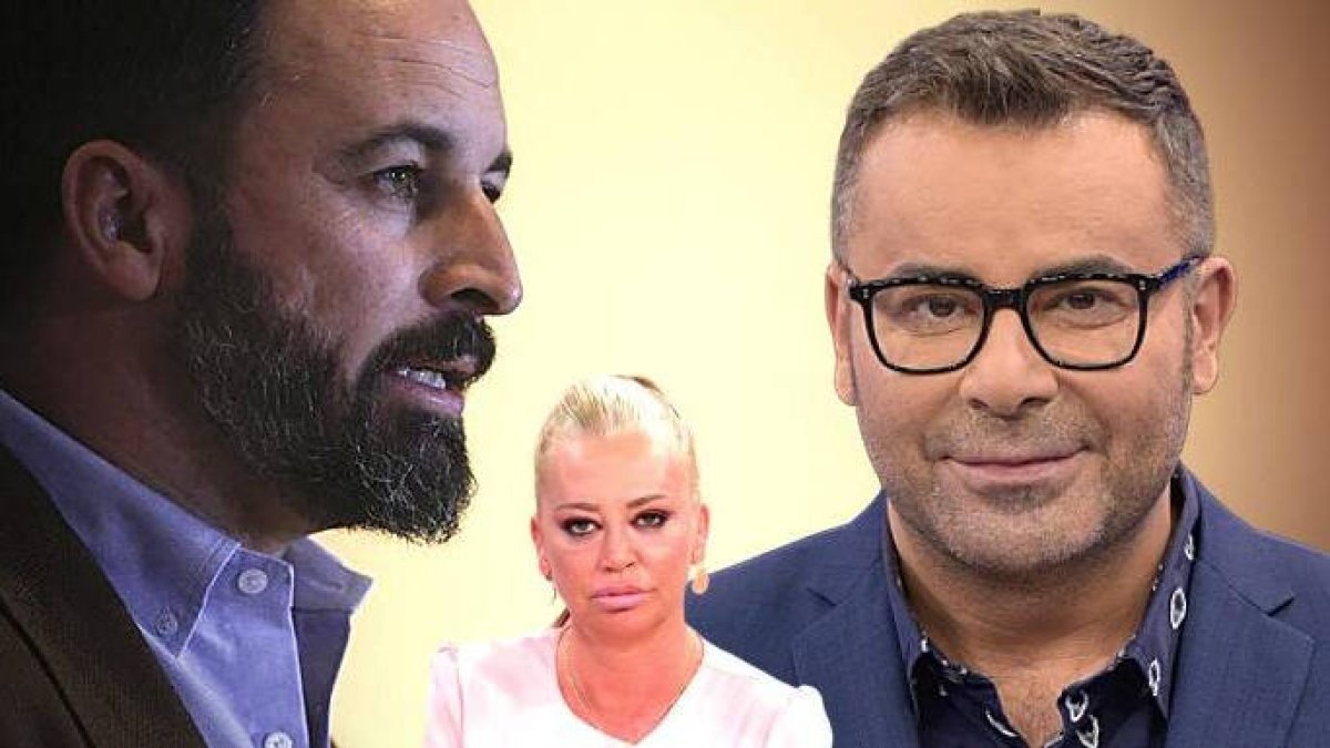 Santiago Abascal, Belén Esteban y Jorge Javier Vázquez