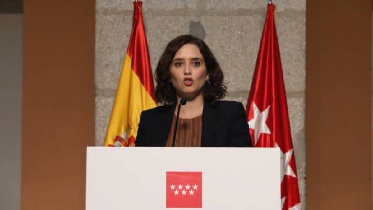 Ayuso, en su comparecencia de este viernes.