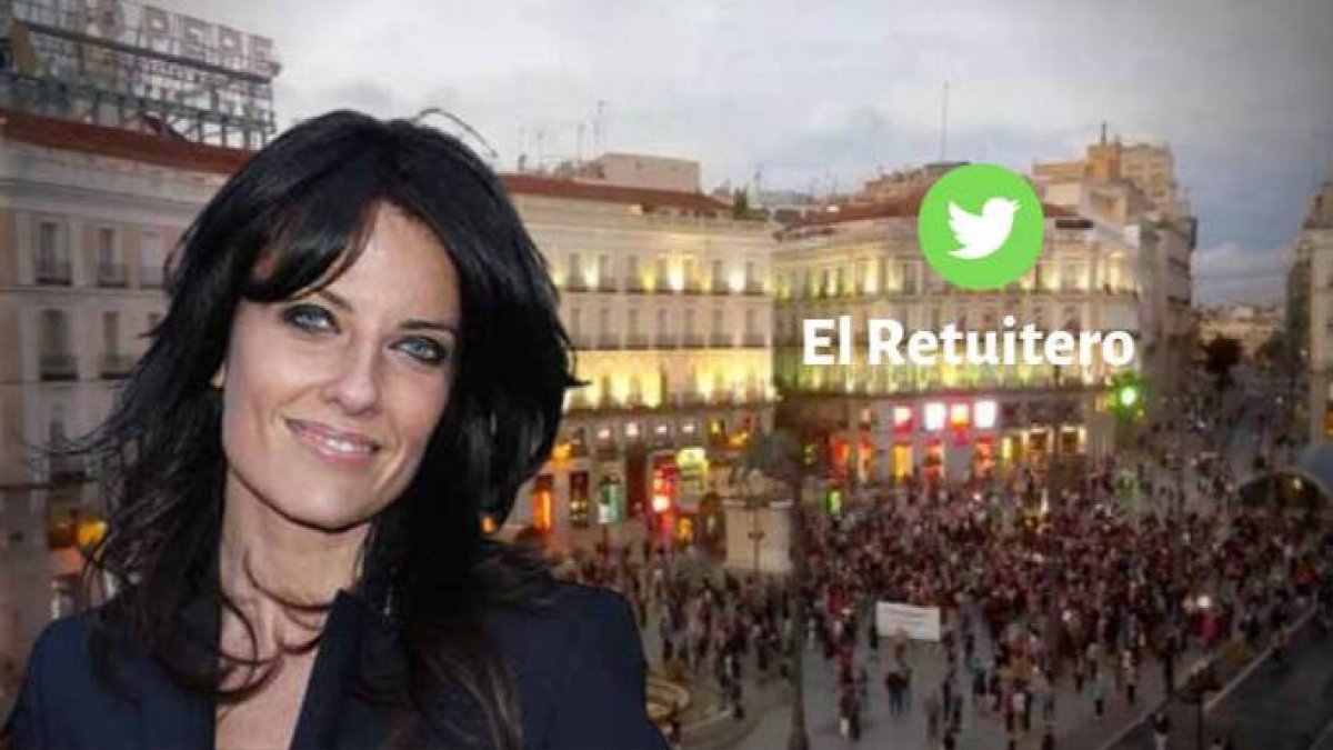 Cristina Seguí, sobre una imagen de la Puerta del Sol