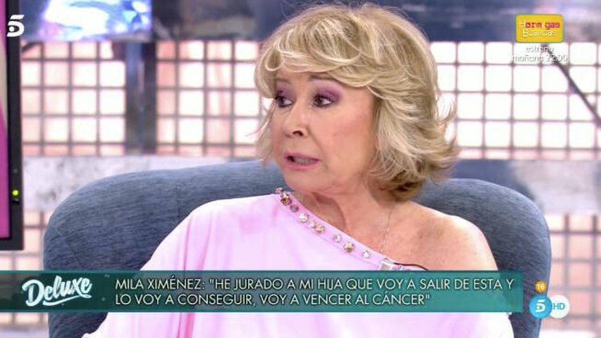 MIla Ximénez, muy emocionada en el Deluxe