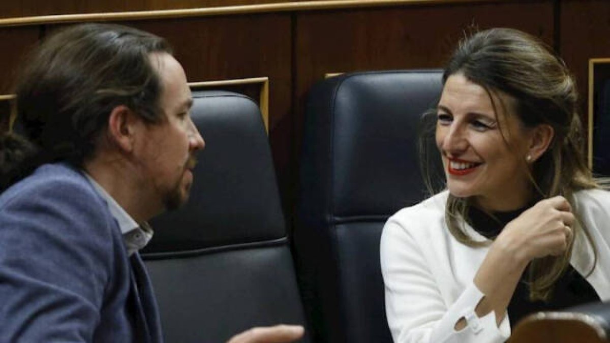 Pablo Iglesias y Yolanda Díaz