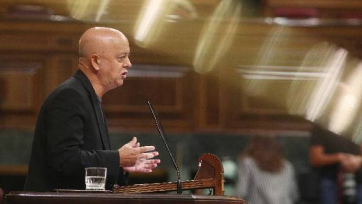 El diputado socialista Odón Elorza, este miércoles en el pleno del Congreso.
