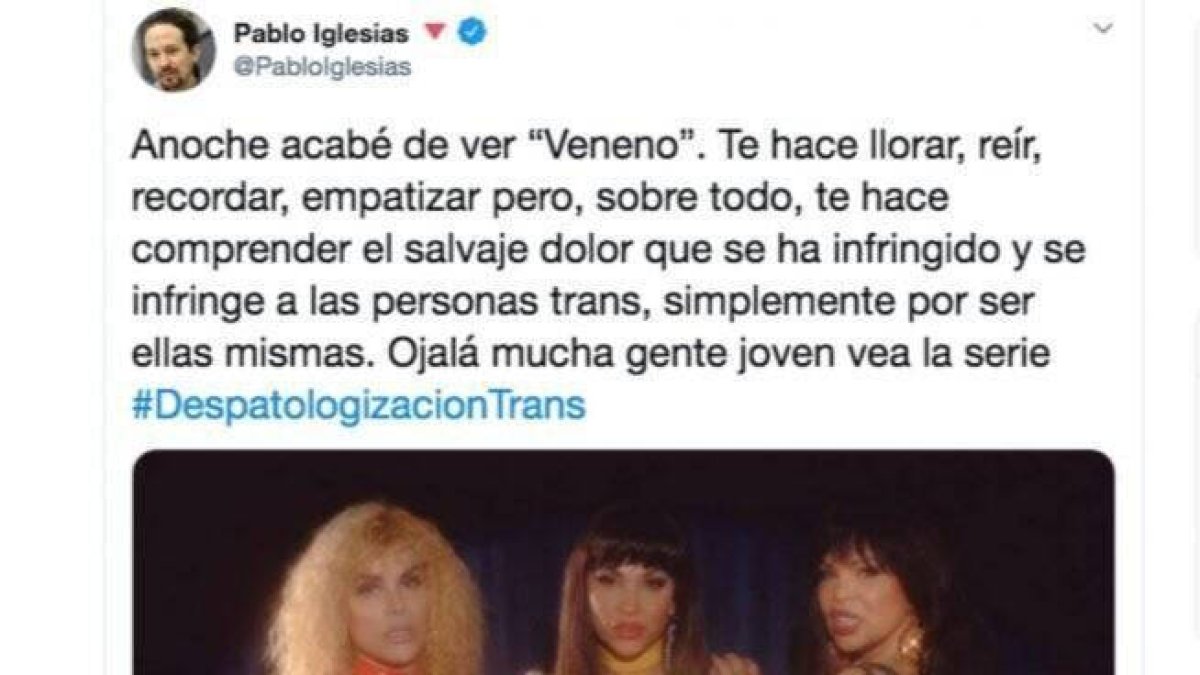 El tuit en el que Iglesias se hace un lío con el verbo 'infringir'. Y por partida doble