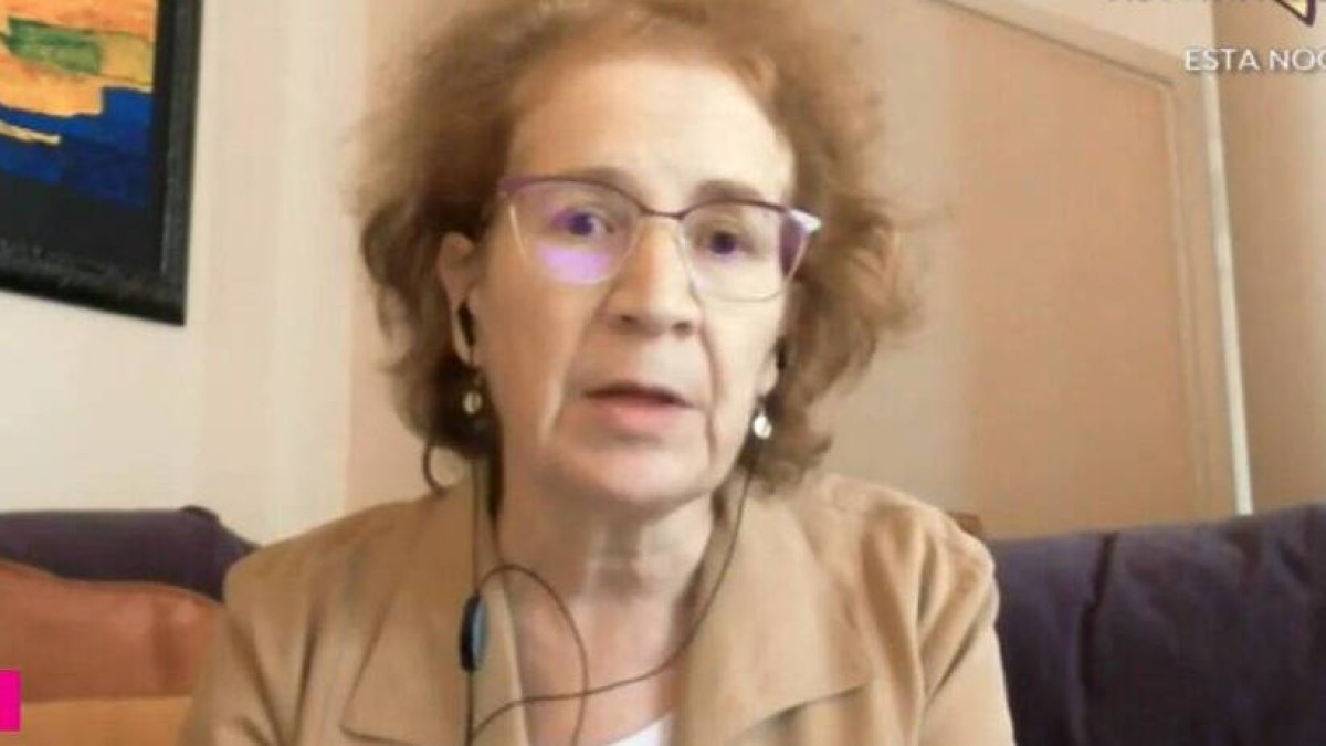 Margarita del Val durante la entrevista en Espejo Público.