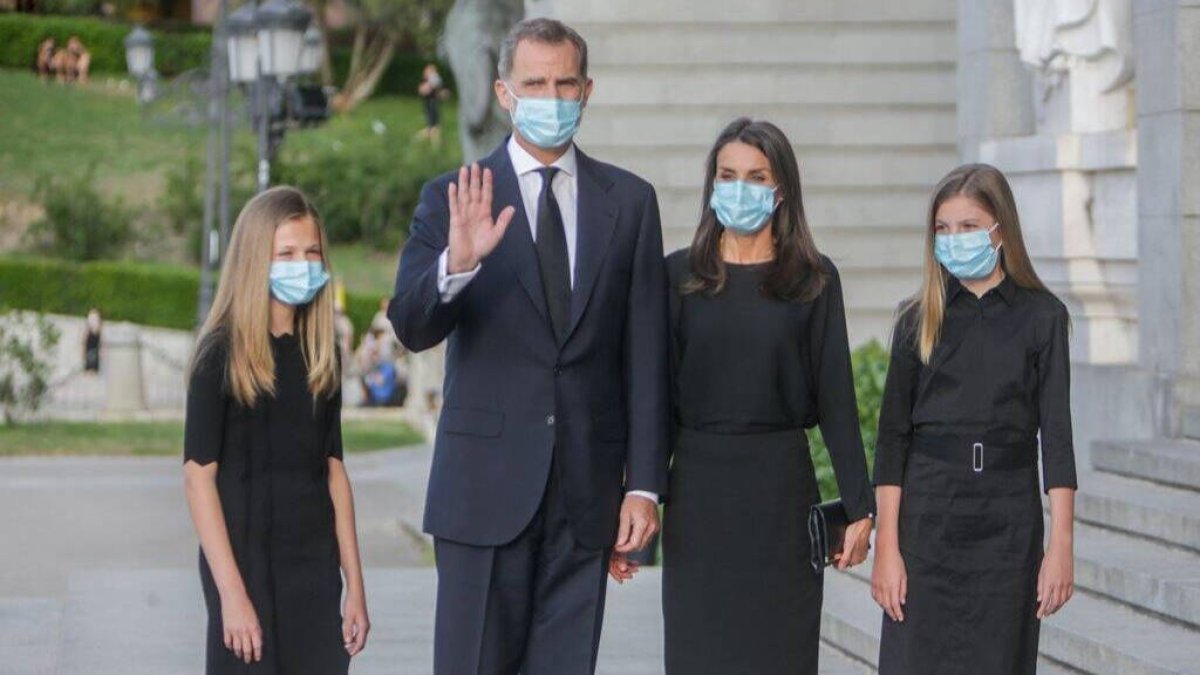La Familia Real, en el funeral de La Almudena por las víctimas del coronavirus el pasado mes de julio
