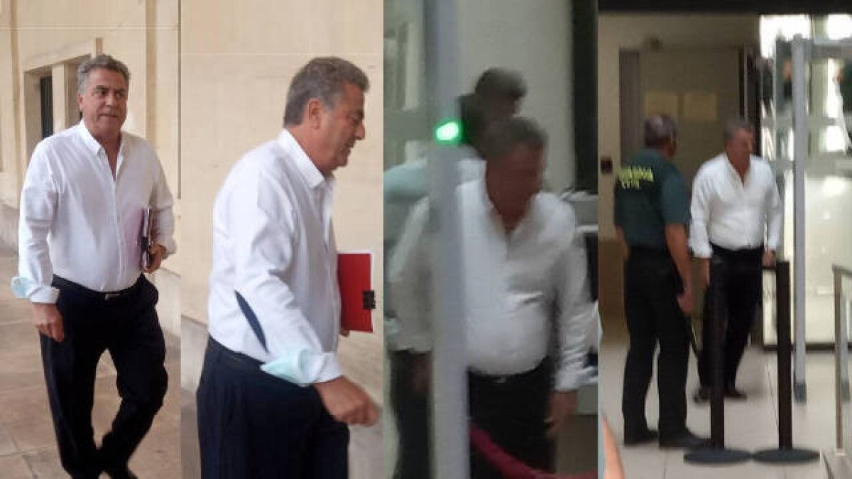 Enrique Ortiz a su llegada y entrada a la Audiencia Provincial / FOTO: O. Avellán
