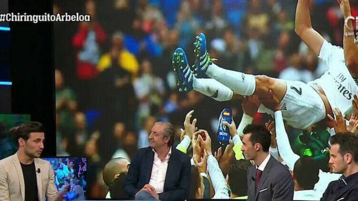 Astrain, a la izquierda, en 