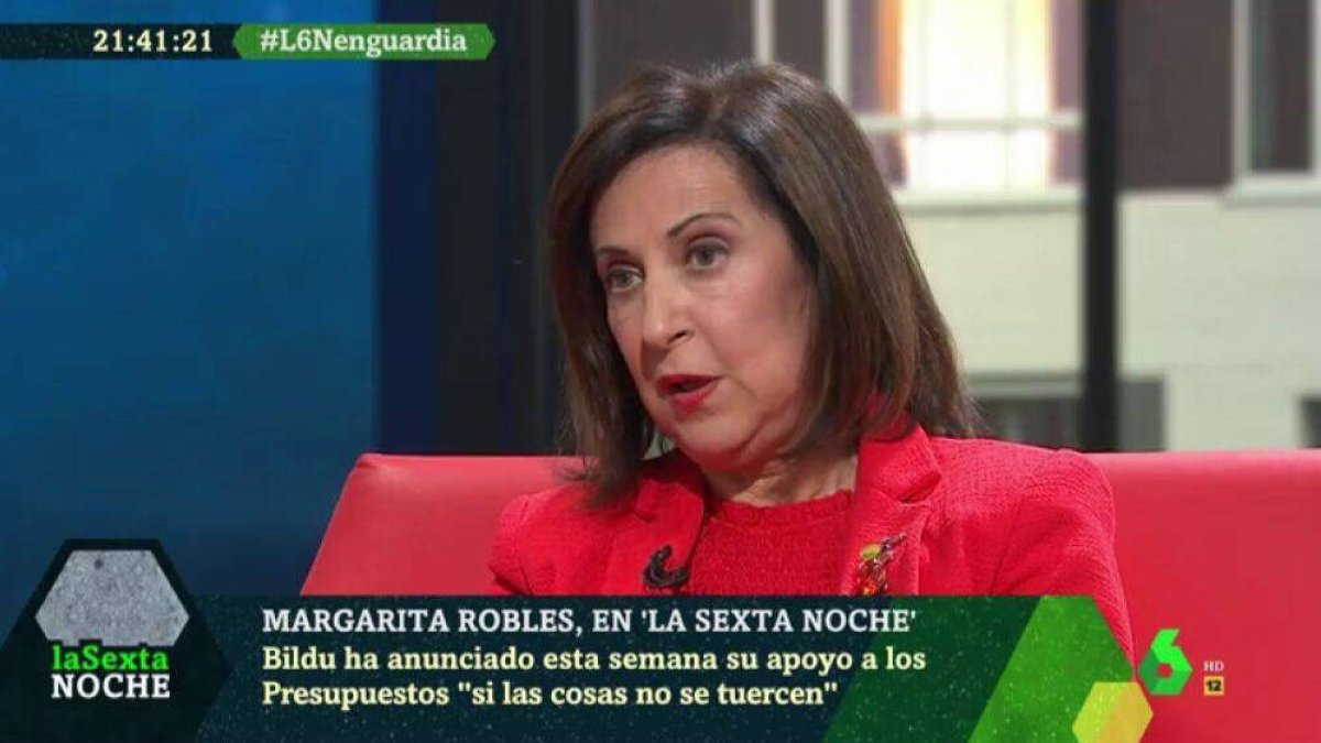 Margarita Robles, en La Sexta Noche