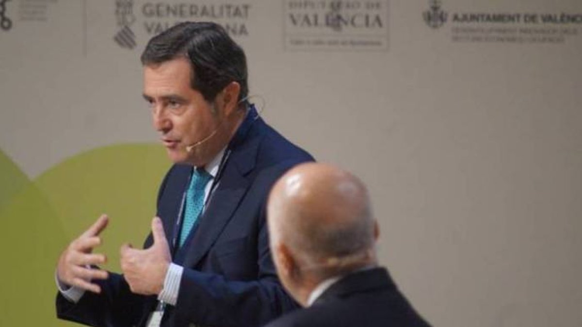 El presidente de la CEOE, Antonio Garamendi, este miércoles.