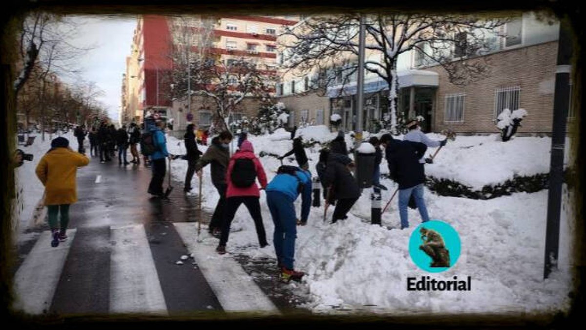 Una de las miles de calles congeladas