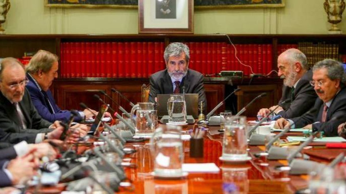 La Permanente del CGPJ, con Carlos Lesmes a la cabeza.