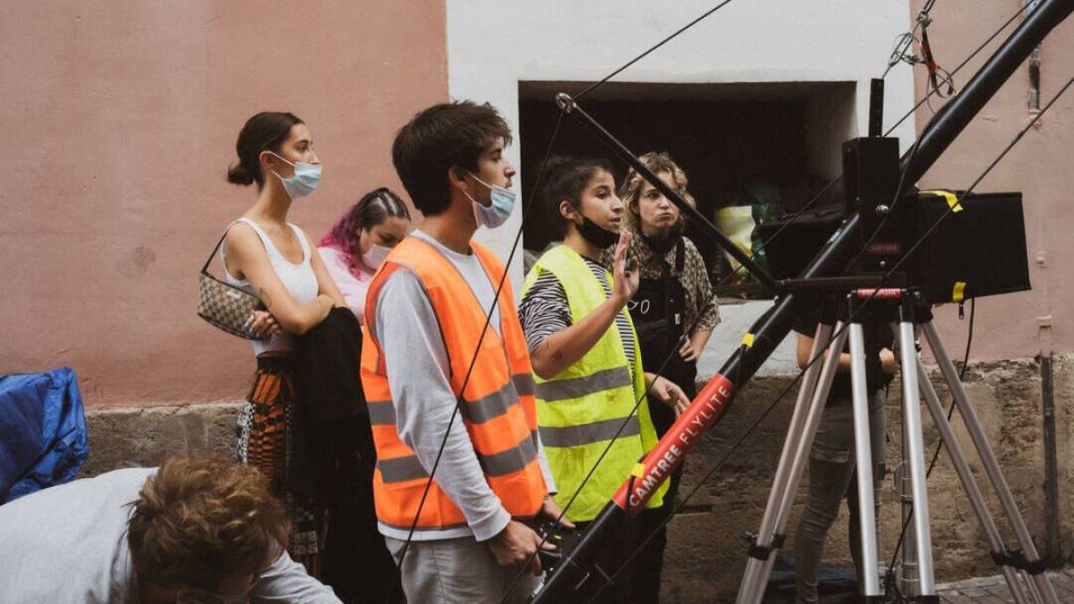 Fotografía durante el rodaje de