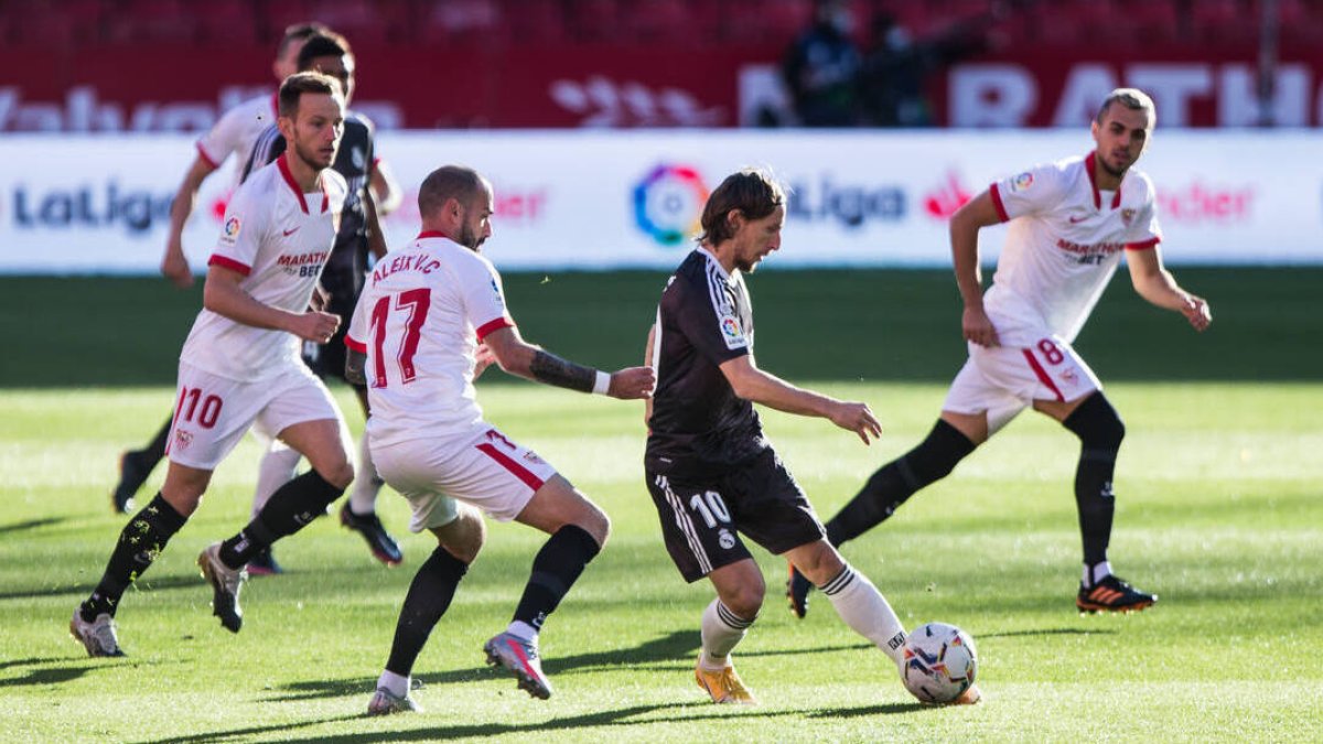 Luka Modric, en el partido del Real Madrid ante el Sevilla.