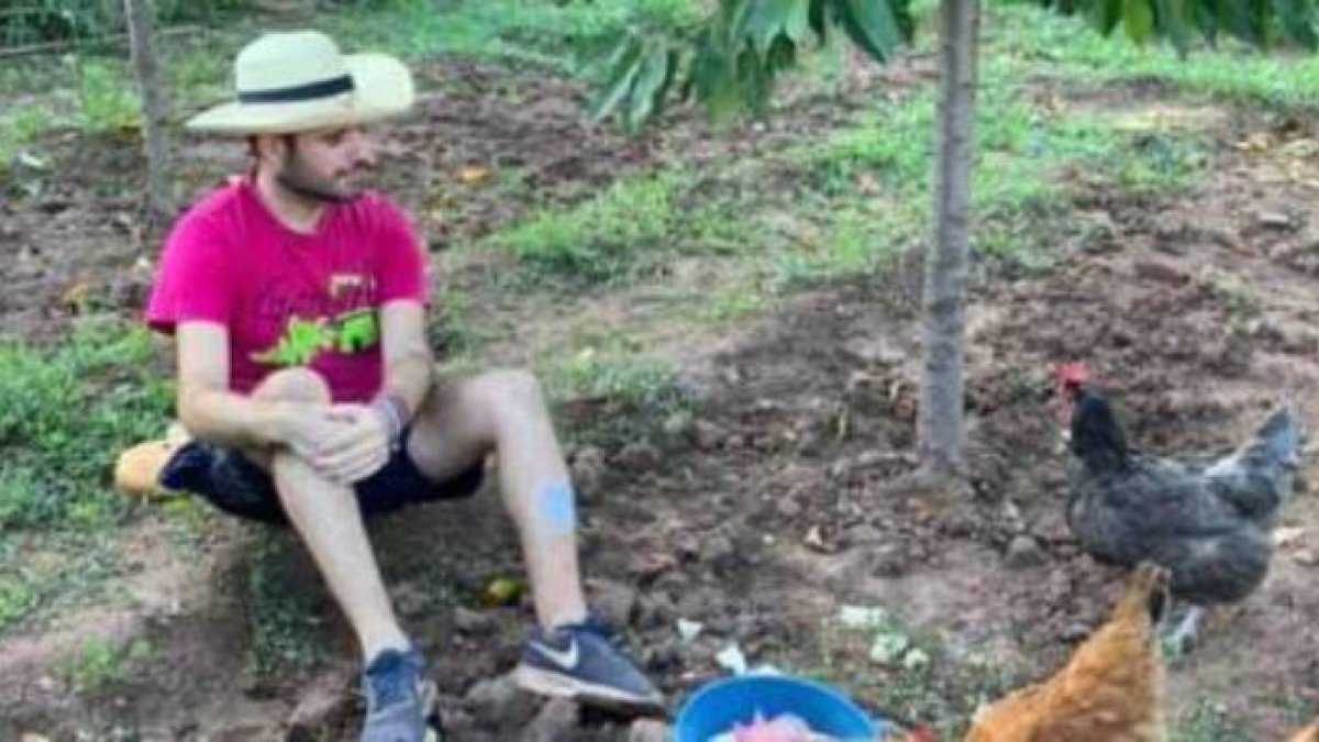 Jesús Salmerón, en su plantación