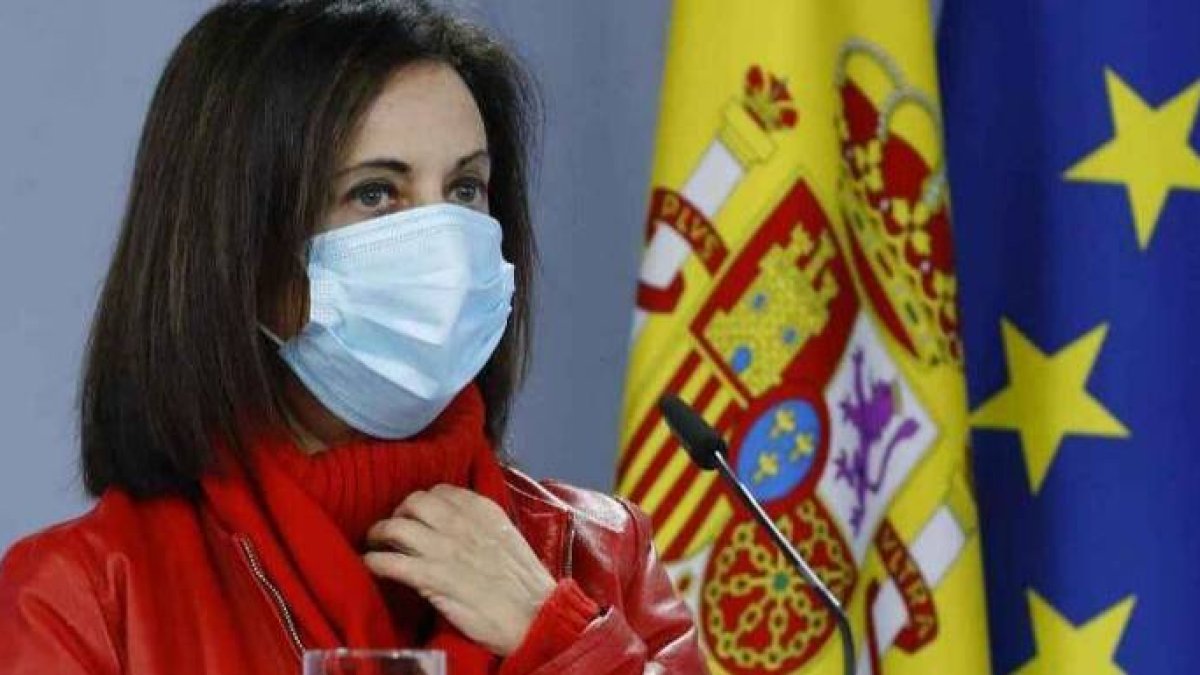 La ministra Robles, este miércoles en Moncloa.