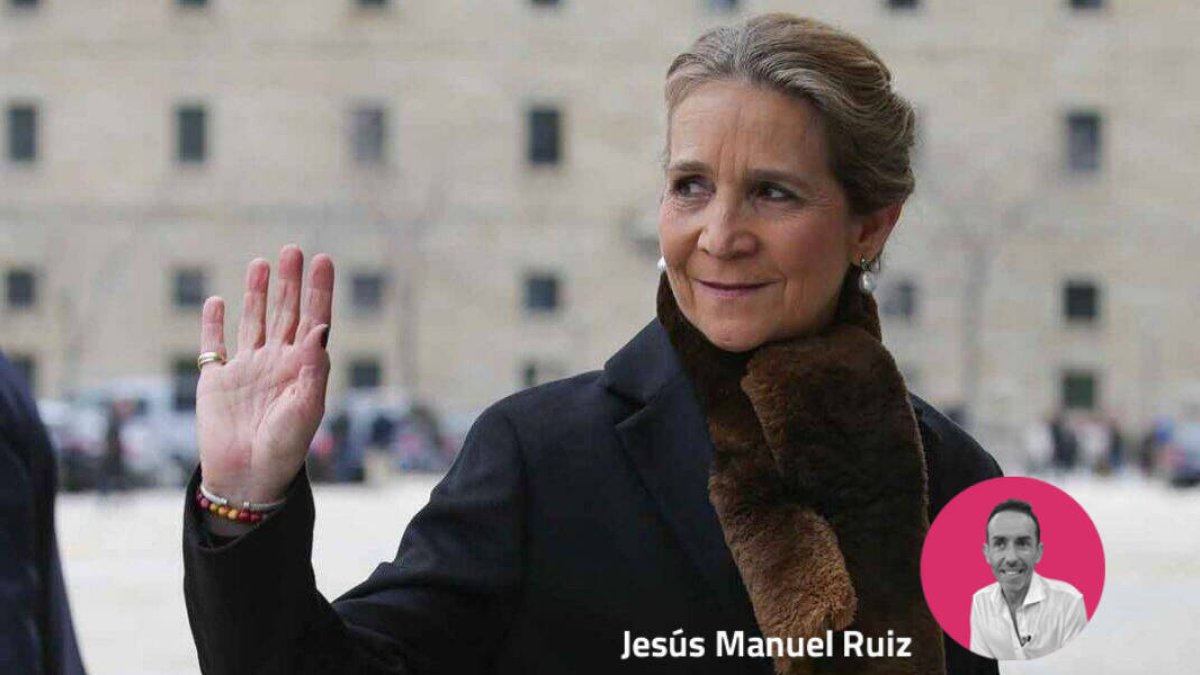 La Infanta Elena se despide de su padre, el Rey Juan Carlos, y vuelve a España