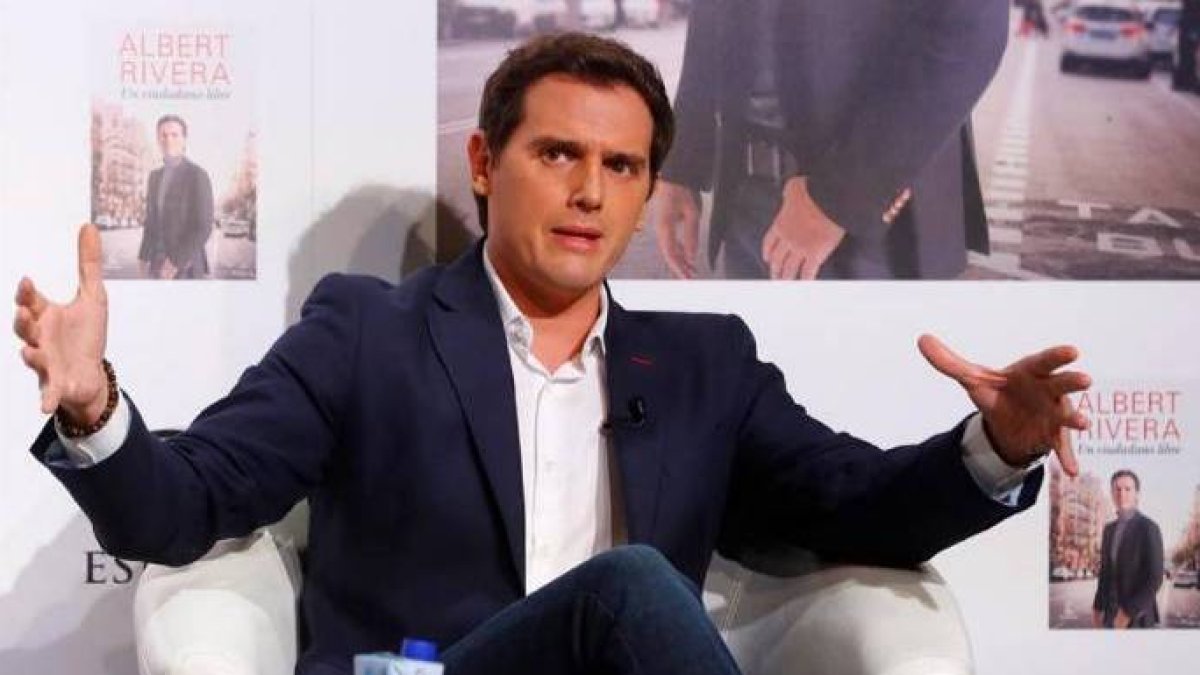 El exlíder de Cs este martes durante la presentación de su libro.
