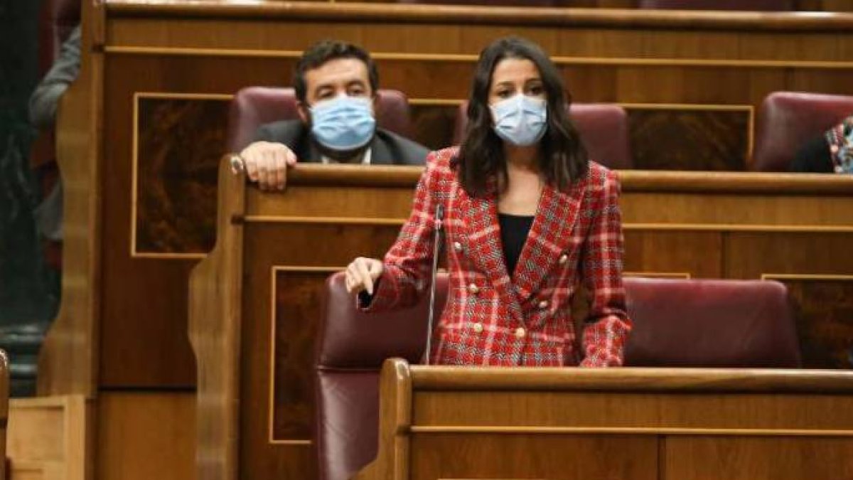 Inés Arrimadas, este miércoles en el Congreso.